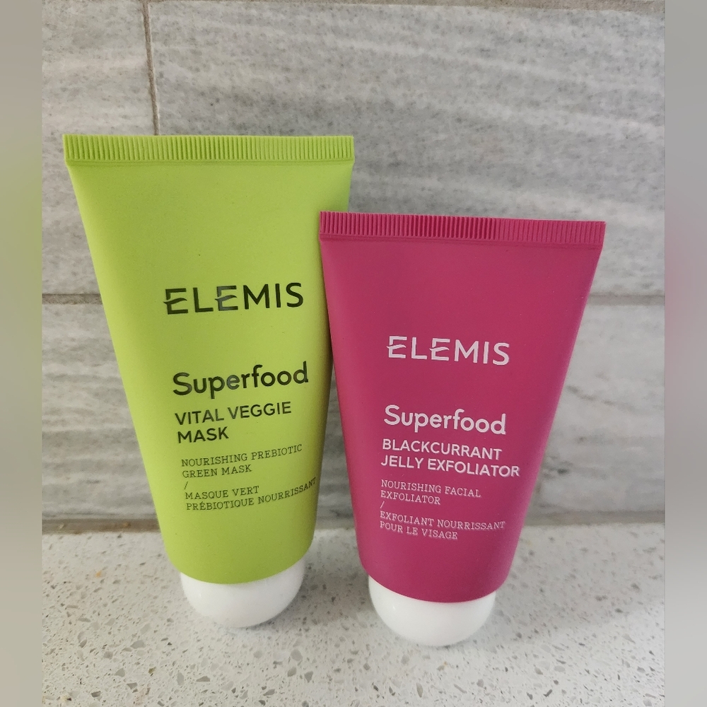 ELEMIS Superfood Green Mask and Pink Exfoliator Duo